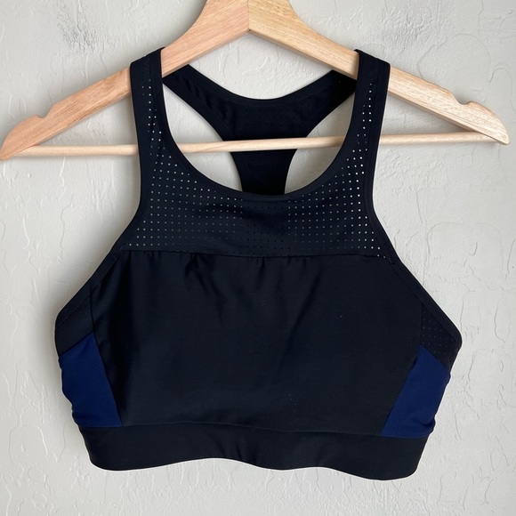 Athleta black high neck bikini top sports bra top small - Picture 4 of 7